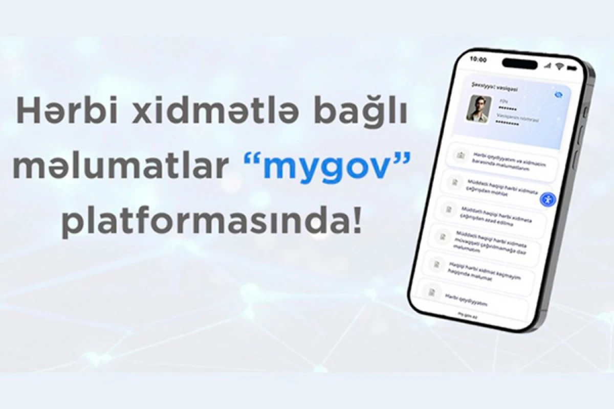 Vətəndaşların [[hərbi xidmətlə bağlı məlumatları artıq]] “mygov” platformasında!