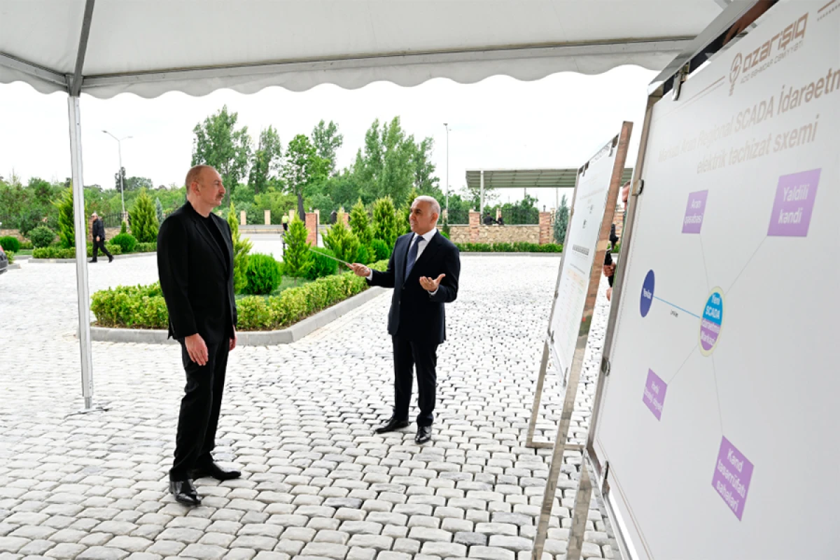 Prezident İlham Əliyev Yevlaxda Mərkəzi Aran Regional SCADA İdarəetmə Mərkəzinin açılışında iştirak etdi [[- YENİLƏNDİ]]