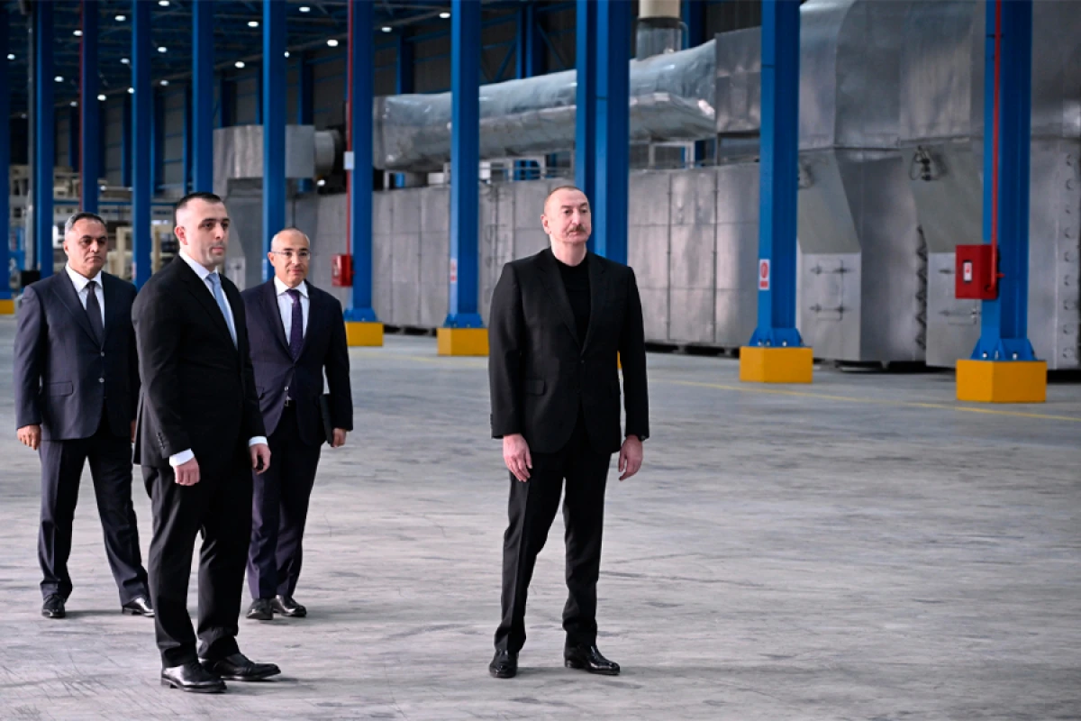 Prezidenti İlham Əliyev Goranboyda tikinti materialları istehsalı müəssisəsinin açılışında iştirak etdi [[- YENİLƏNDİ]]