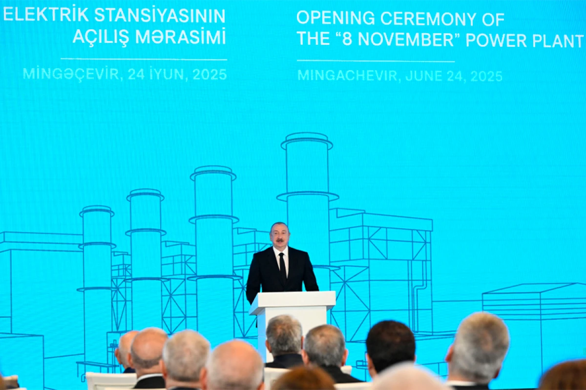 [[Prezident İlham Əliyev:]] “8 Noyabr” Elektrik Stansiyasının açılışı ölkəmizin enerji potensialını böyük dərəcədə gücləndirəcək