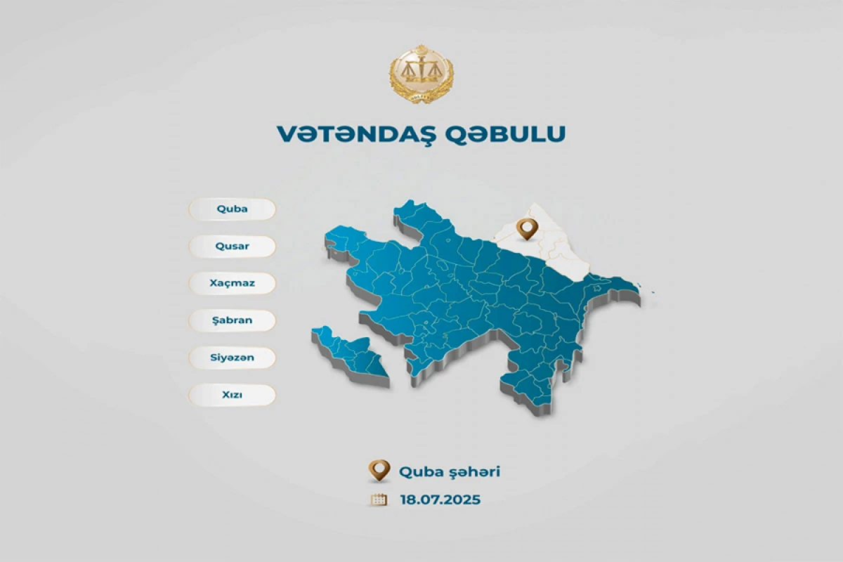 Ədliyyə naziri Qubada [[vətəndaşları]] qəbul edəcək