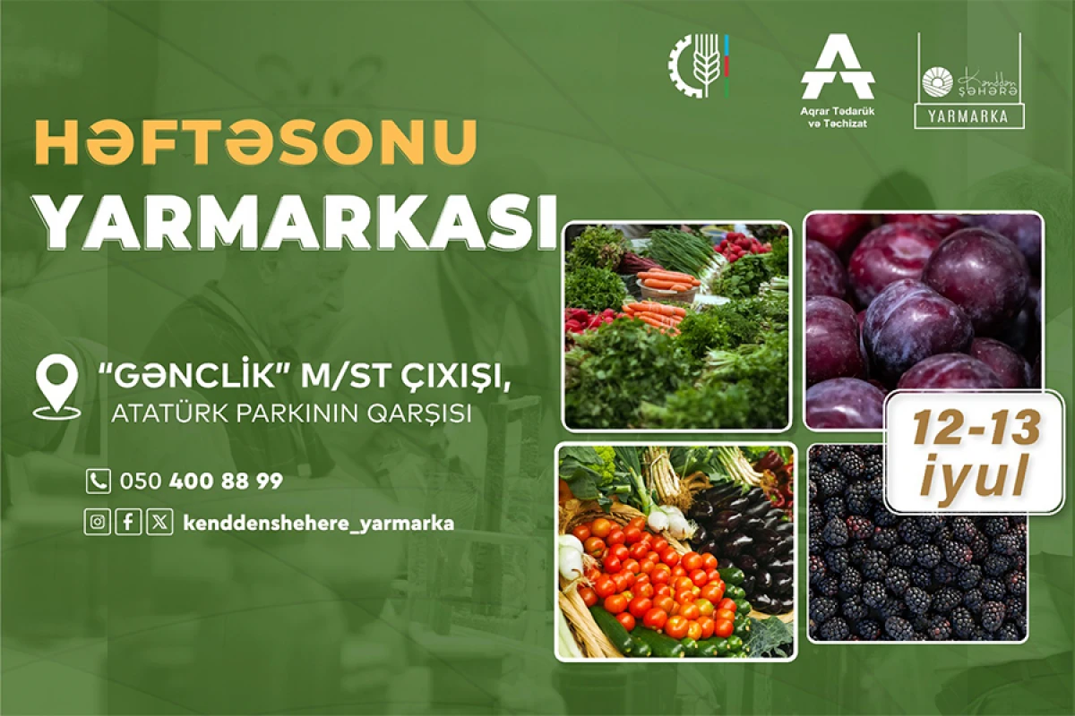 Növbəti [[“Kənddən Şəhərə” həftəsonu yarmarkası]] təşkil olunacaq