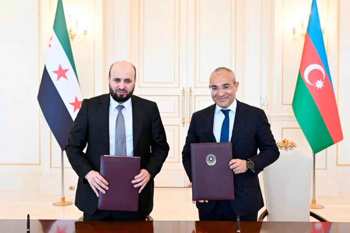 [[SOCAR]] Suriya Hökuməti ilə Anlaşma Memorandumu imzaladı
