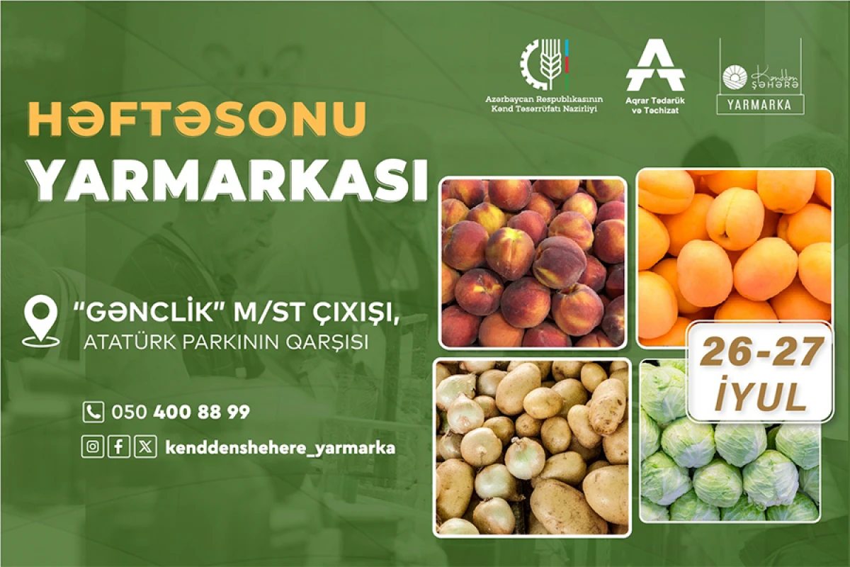 Növbəti [[“Kənddən Şəhərə” həftəsonu yarmarkası]] təşkil olunacaq