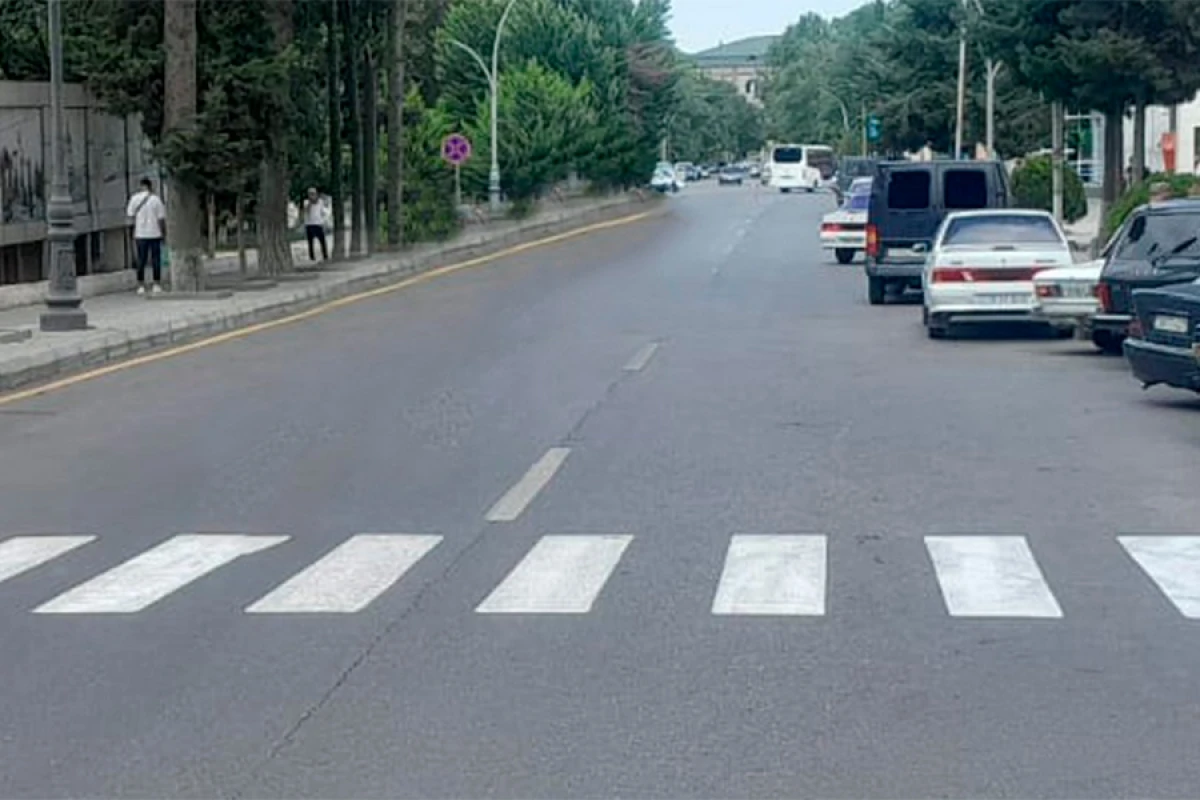 Xaçmazda [[yol nişanlanma işləri]] aparılır