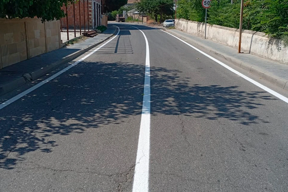 Şabran şəhərində [[yol nişanlanma işləri]] həyata keçirildi