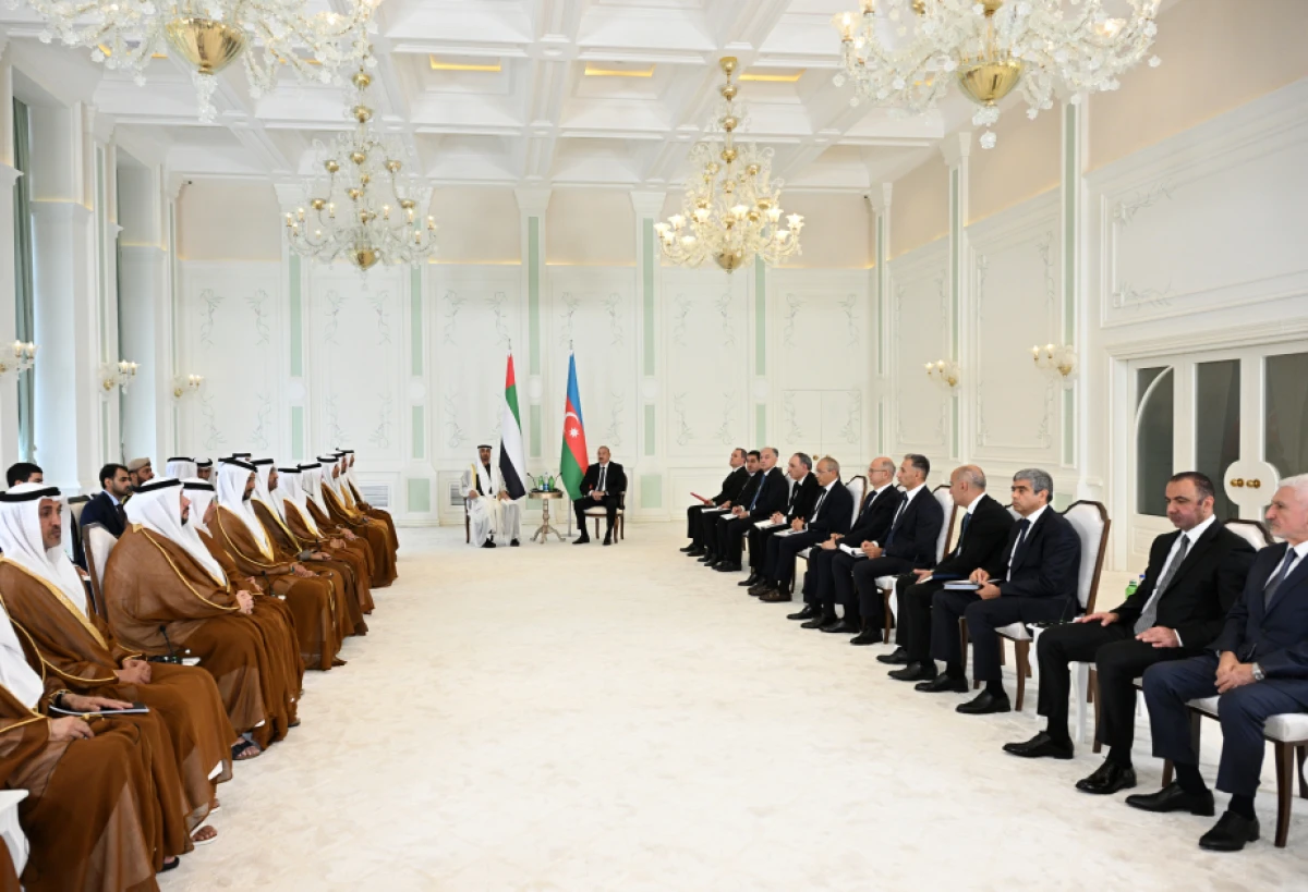 [[Şeyx Məhəmməd bin Zayed Al Nəhyan:]] Dost Azərbaycanla ikitərəfli əlaqələrimizi daha yüksək səviyyəyə qaldırmağı arzulayırıq
