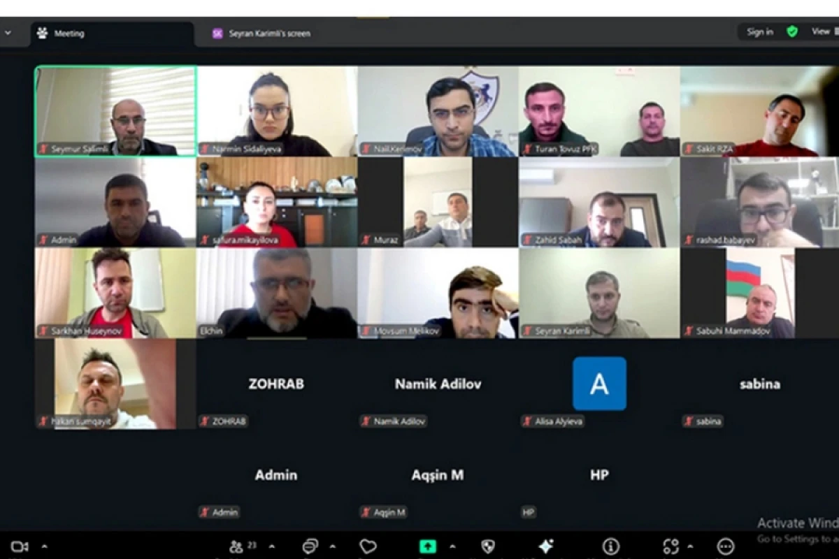 [[AFFA tərəfindən]] klub nümayəndələri ilə onlayn görüş keçirildi