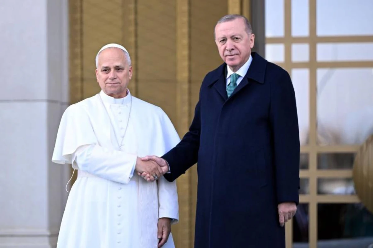 [[Ərdoğan]] Papa XIV Leo ilə Ankarada rəsmi görüş keçirdi