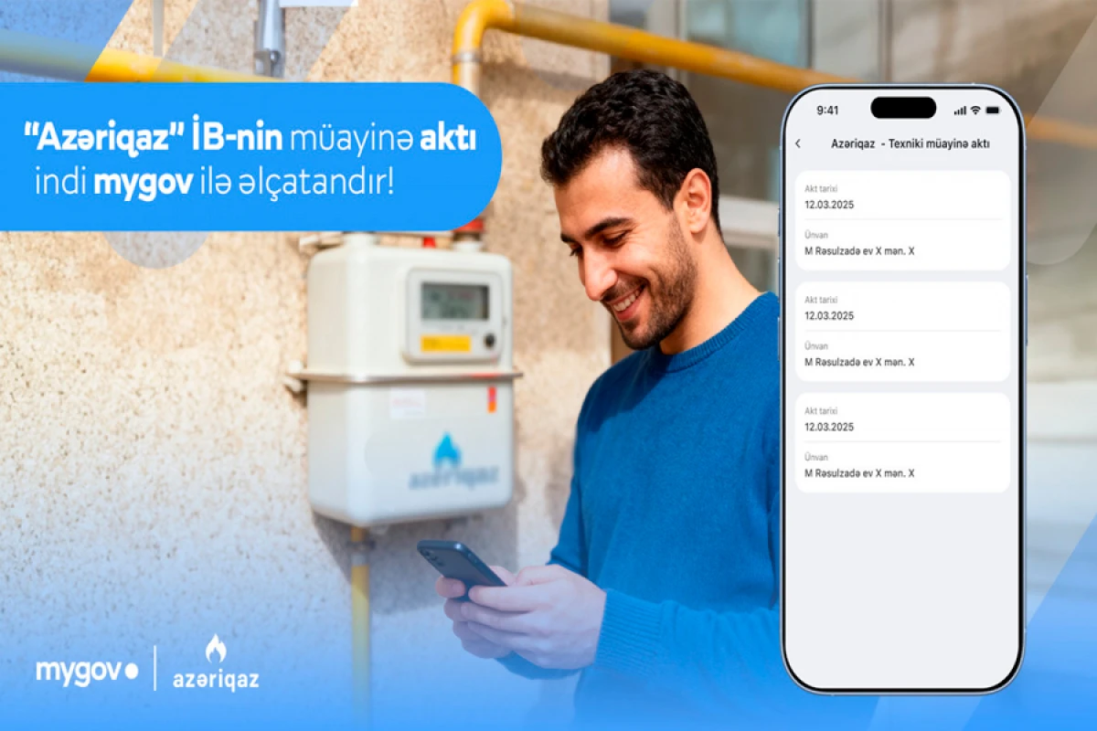 Qaz təchizatı ilə bağlı [[müayinə aktlarına "mygov" platformasında]] baxılacaq