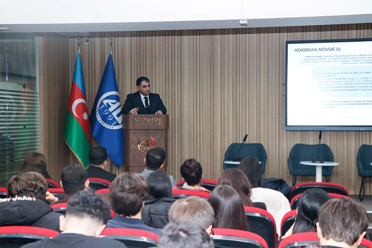 Azərbaycan Universitetində [[rəqabətin təmin edilməsi mövzusunda]] açıq dərs keçirildi