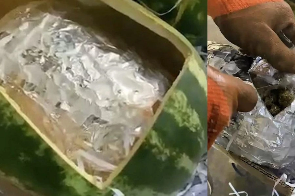 Qarpızın içərisində [[narkotik vasitə]] aşkarlandı