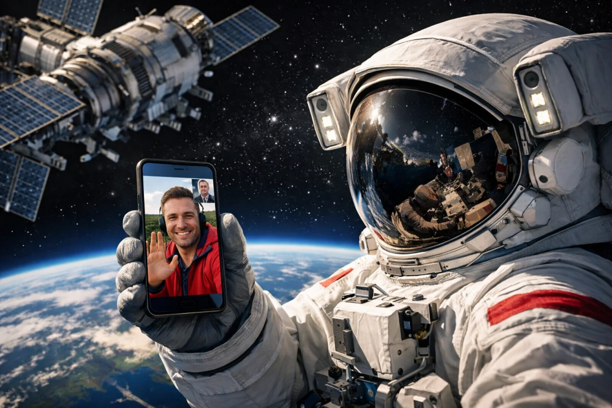 Kosmosdan dünyaya [[ilk videozəng]]