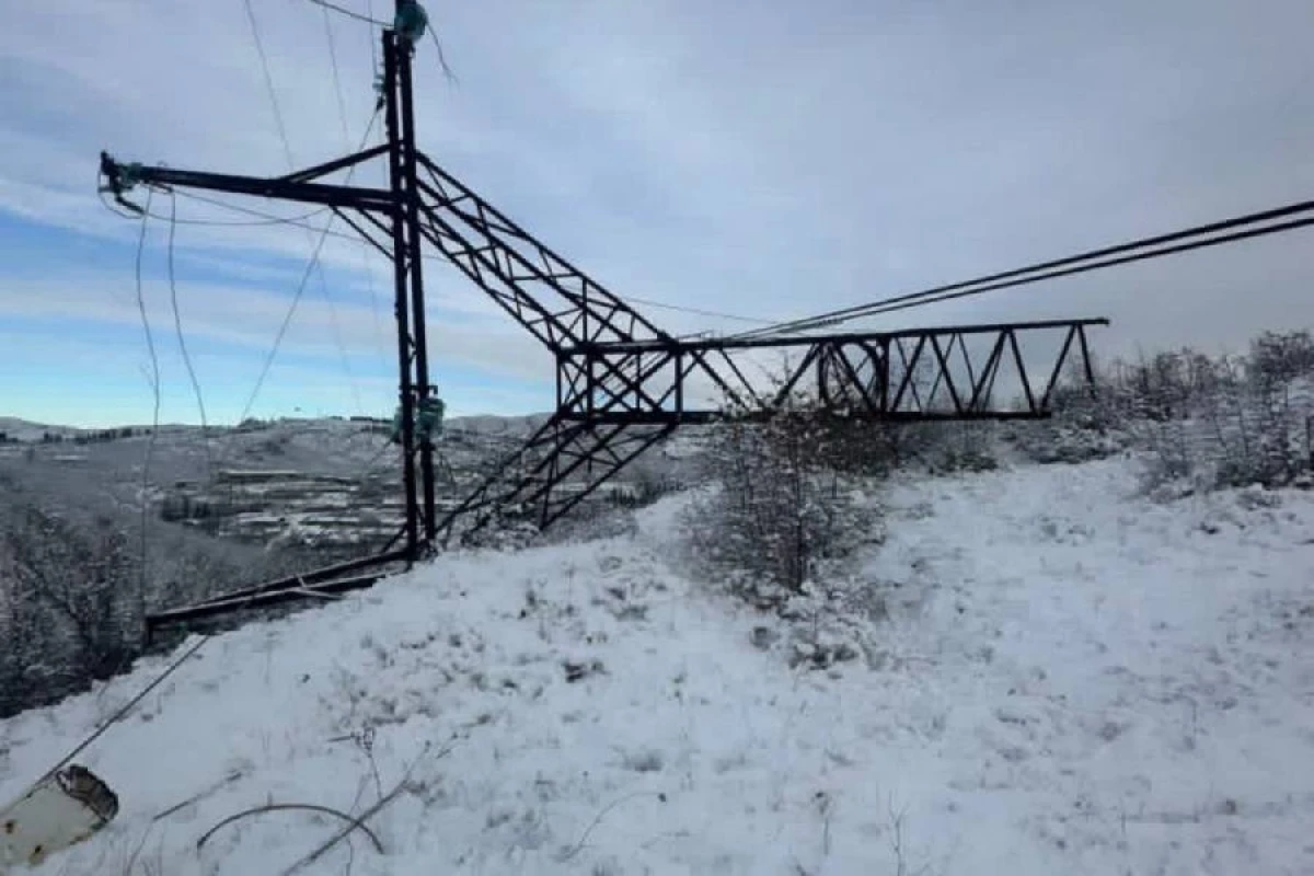 [[Güclü qar]] Ermənistanda 7 şəhəri  işıqsız qoydu