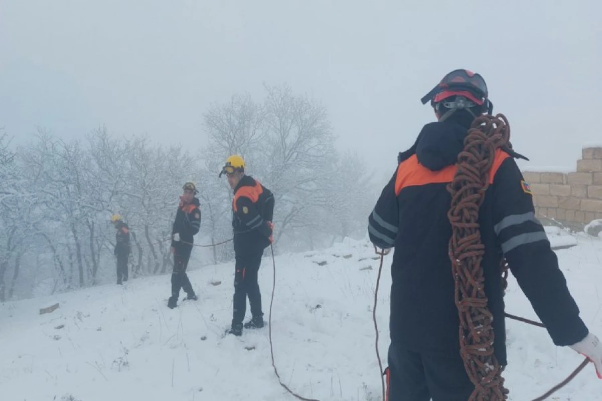 FHN qarlı havada axtarış-xilasetmə ilə bağlı [[təlim keçirdi]]