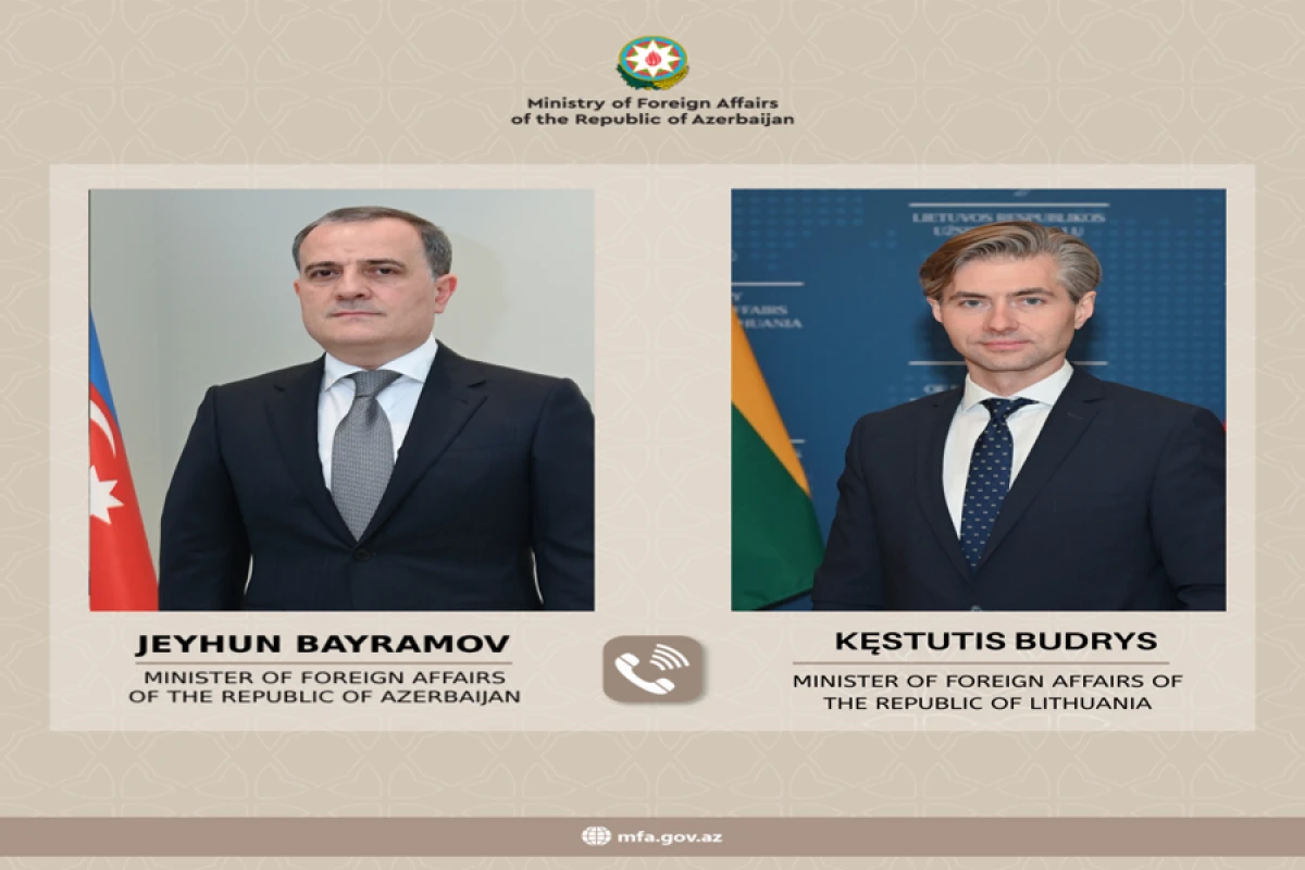 [[Ceyhun Bayramovla]] Litva xarici işlər naziri arasında telefon danışığı oldu