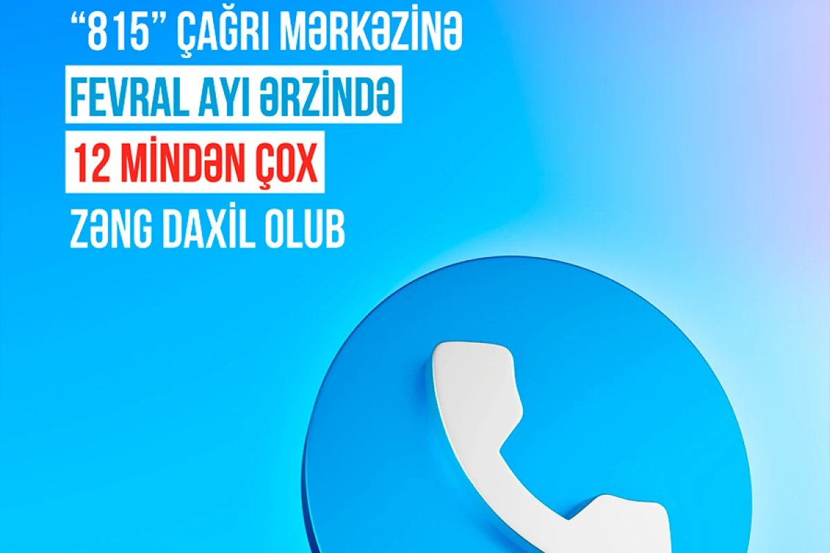 Ötən ay [[TƏBİB-in Çağrı Mərkəzinə]] 12 mindən çox zəng daxil olub