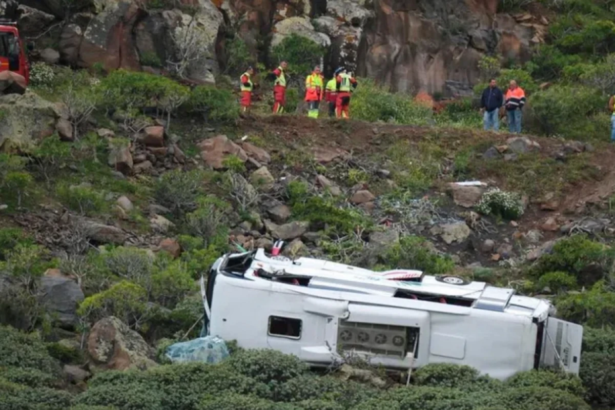 İspaniyada turist avtobusu dərəyə aşdı- [[Ölən və yaralananlar var]]