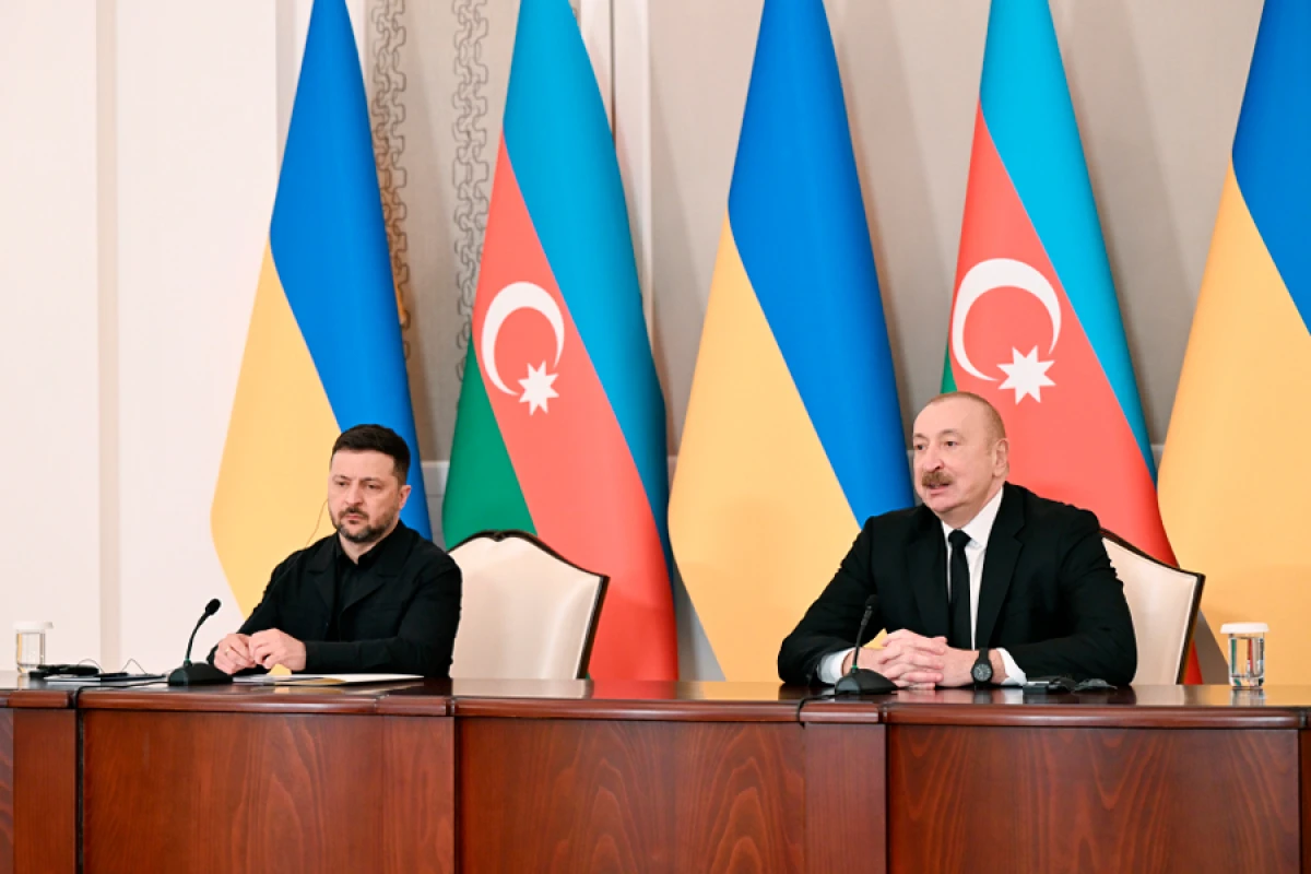 Azərbaycan və Ukrayna prezidentləri mətbuata bəyanatlarla çıxış etdilər [[- YENİLƏNDİ]]