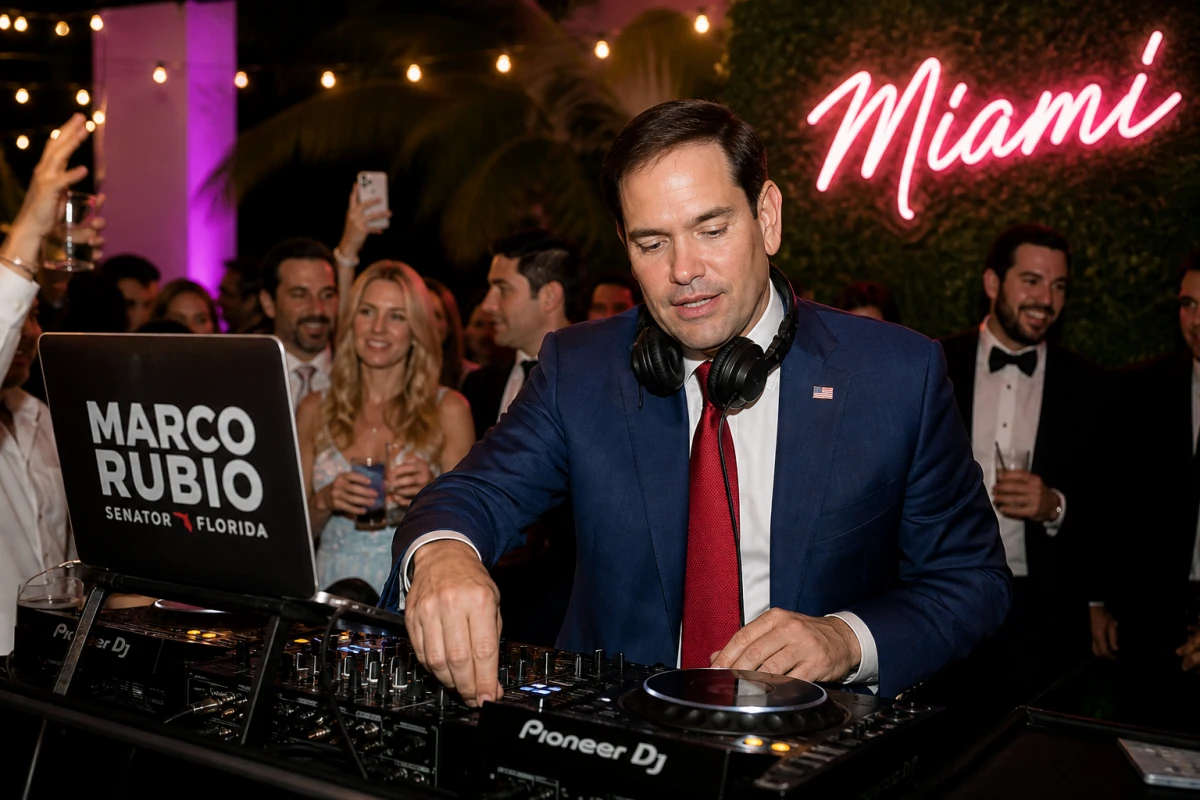 Marko Rubionun yeni peşəsi: Dövlət katibi toyda DJ-lik etdi