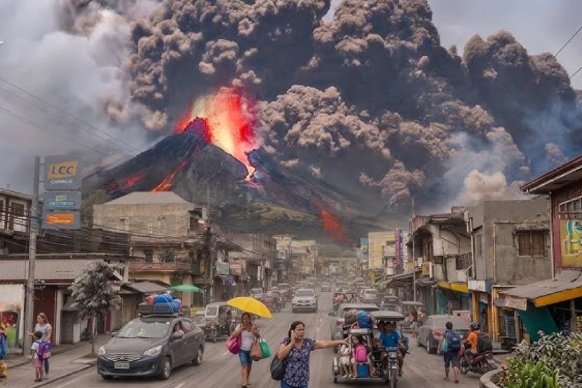 Mayon dağı "oyandı", [[30 mindən çox ailə]] zərər çəkdi!