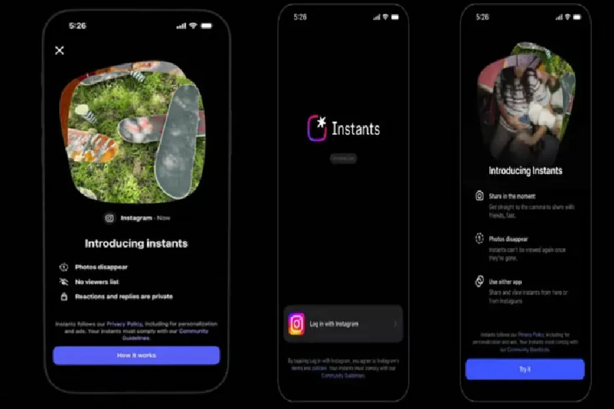 [["İnstagram" "İnstants"ı işə saldı:]] Anidən fotolarınızı çəkir