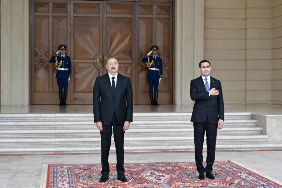 Türkmənistan Prezidentinin rəsmi qarşılanma mərasimi oldu — 4