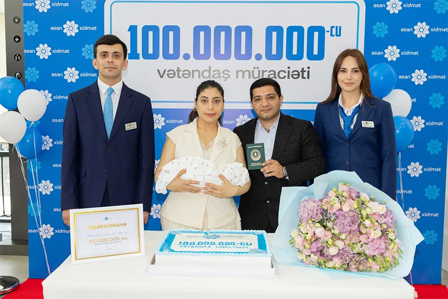 “ASAN xidmət”in 100 milyonuncu müraciəti balaca körpə tərəfindən edildi