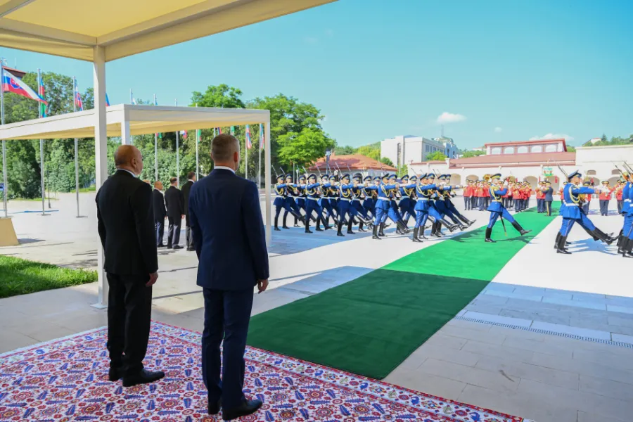 Prezident Slovakiya liderini Şuşada qarşıladı — 3