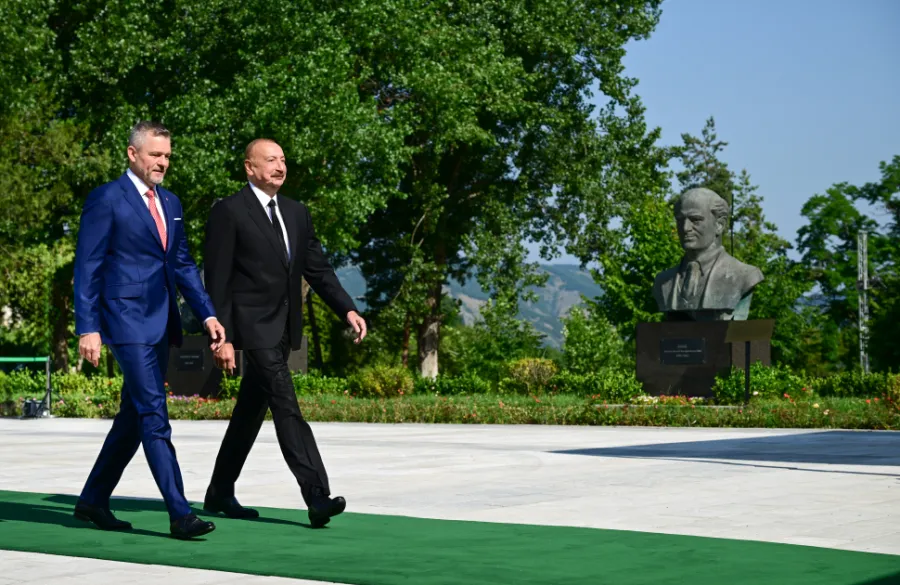 Prezident Slovakiya liderini Şuşada qarşıladı — 8