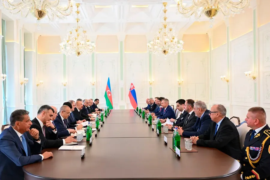 Prezidentin Slovakiya lideri ilə geniş tərkibdə görüşü oldu