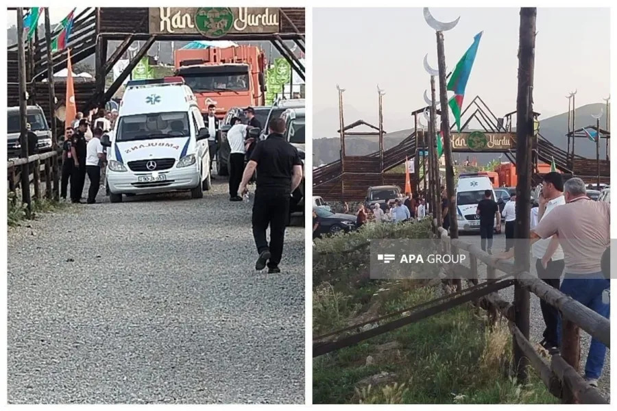 Milli Yaylaq Festivalında dəhşətli anlar – Səhnə insanların üzərinə uçdu - FOTO