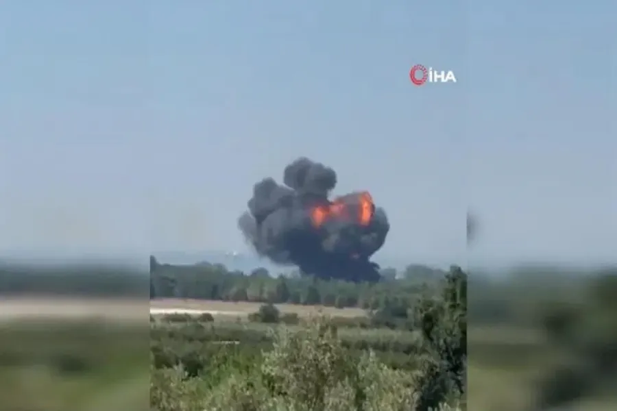 Türkiyədə F-16 qəzaya düşdü - VİDEO