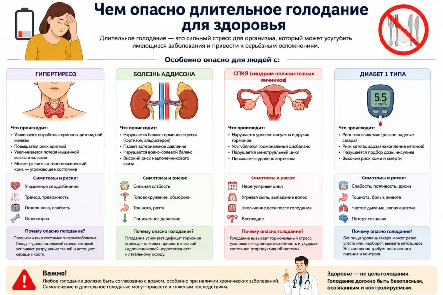 Для кого опасно долгое голодание? — Предупреждение от врача — 1
