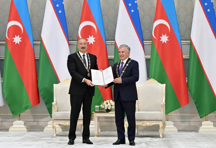 Daşkənddə Azərbaycan və Özbəkistan prezidentlərinin təltifolunma mərasimi keçirildi — 3