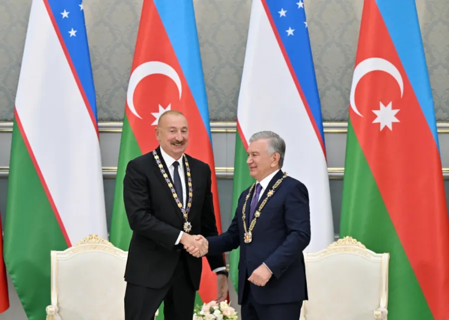 Daşkənddə Azərbaycan və Özbəkistan prezidentlərinin təltifolunma mərasimi keçirildi — 6