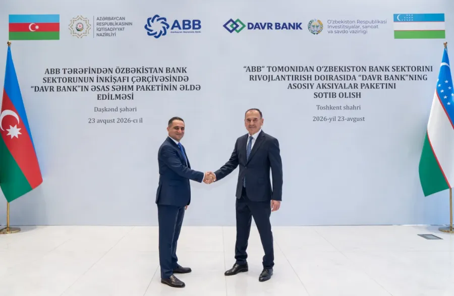 Azərbaycan və Özbəkistan prezidentlərinin iştirakı ilə bank layihəsinin açılışı oldu — 1