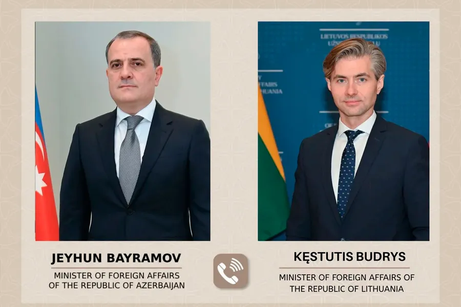 Ceyhun Bayramov litvalı həmkarı ilə müzakirələr apardı