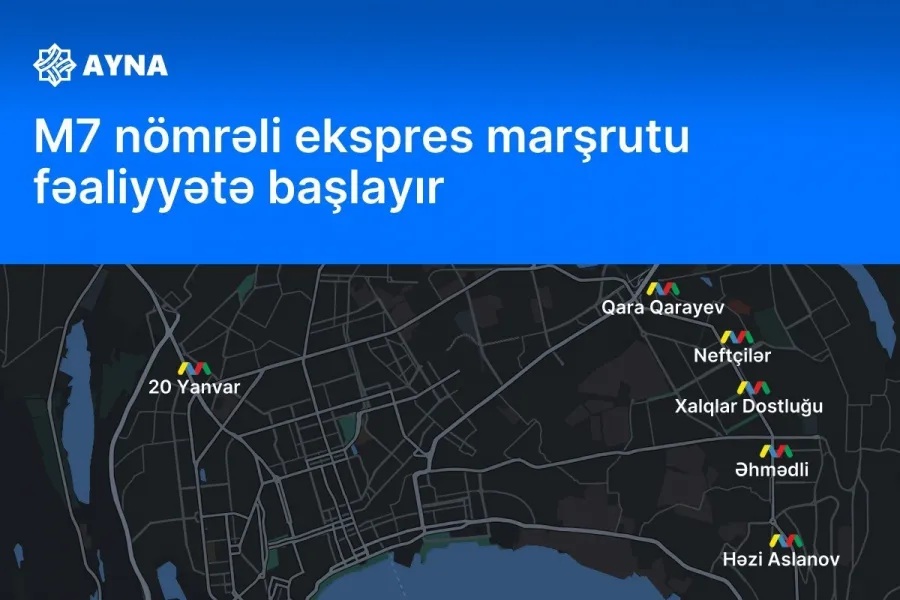 Daha bir ekspres marşrut fəaliyyətə başlayır