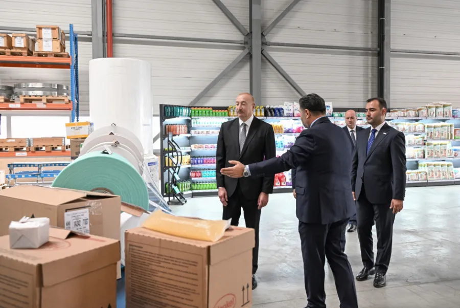 Prezident Qaradağda kağız və gigiyenik məhsulların istehsalı müəssisəsinin açılışında iştirak etdi — 1