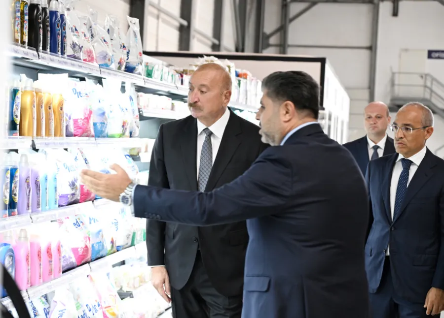 Prezident Qaradağda kağız və gigiyenik məhsulların istehsalı müəssisəsinin açılışında iştirak etdi — 4