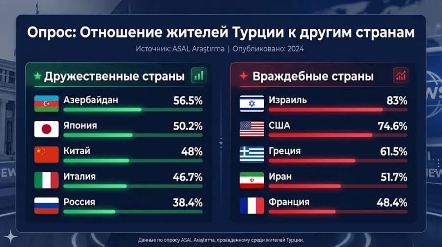 Какую страну население Турции считает «самой близкой»? — ОПРОС