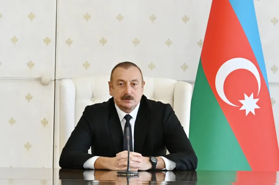 President Ilham Aliyev inspects conservation works at Pir Omar Sultan shrine in Shamakhi