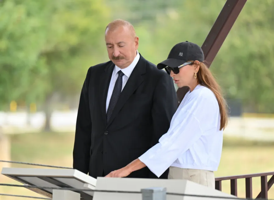 President Ilham Aliyev inspects conservation works at Pir Omar Sultan shrine in Shamakhi — 8
