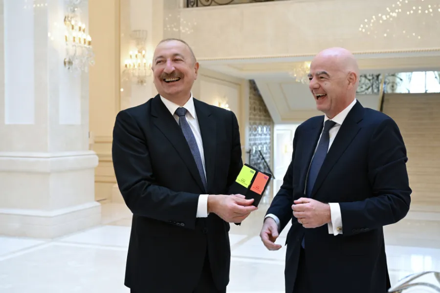 President Ilham Aliyev receives FIFA President — 2
