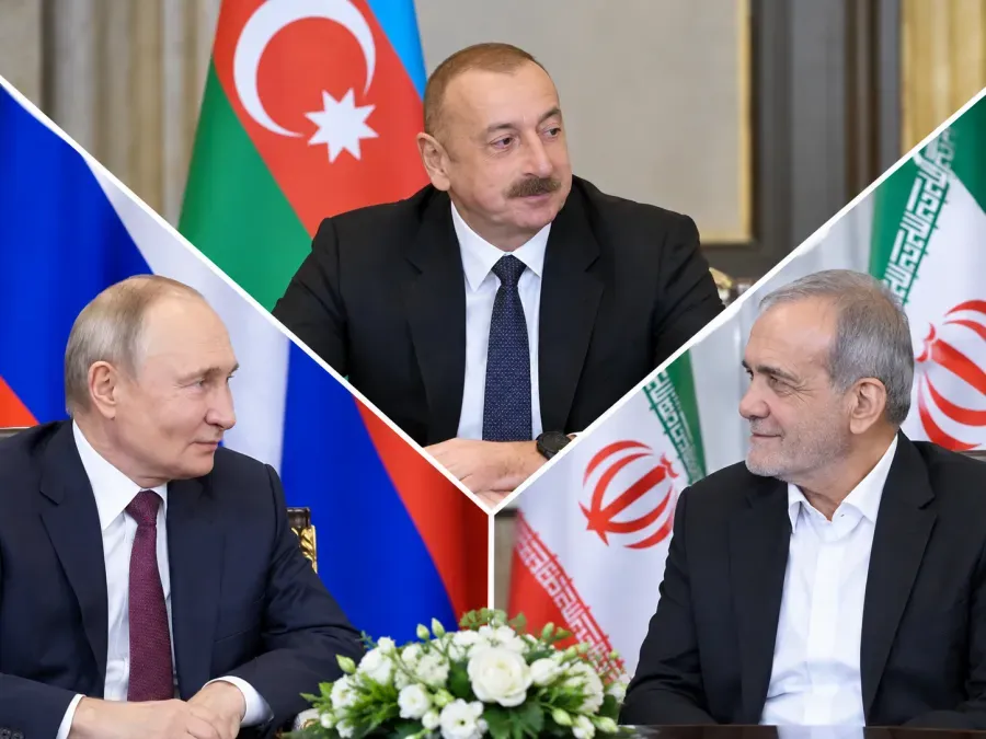 Встреча Алиева, Пезешкиана и Путина НАЧАЛАСЬ