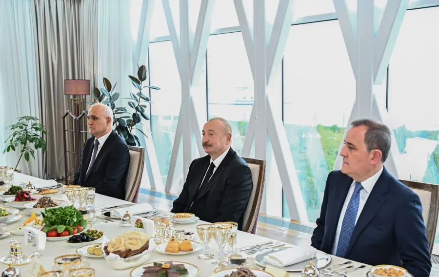 İlham Əliyev və Ramzan Kadırov birgə nahar ediblər - FOTOLAR  — 1