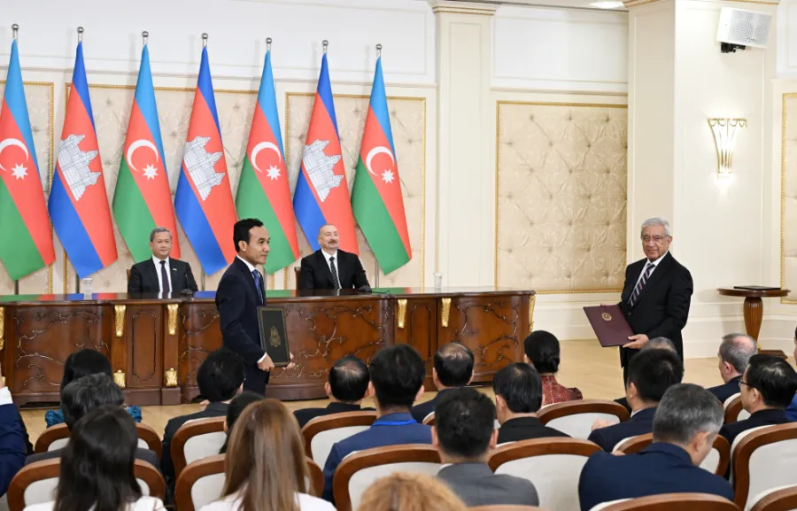 Azərbaycan-Kamboca sənədləri mübadilə olundu - FOTOLAR — 4