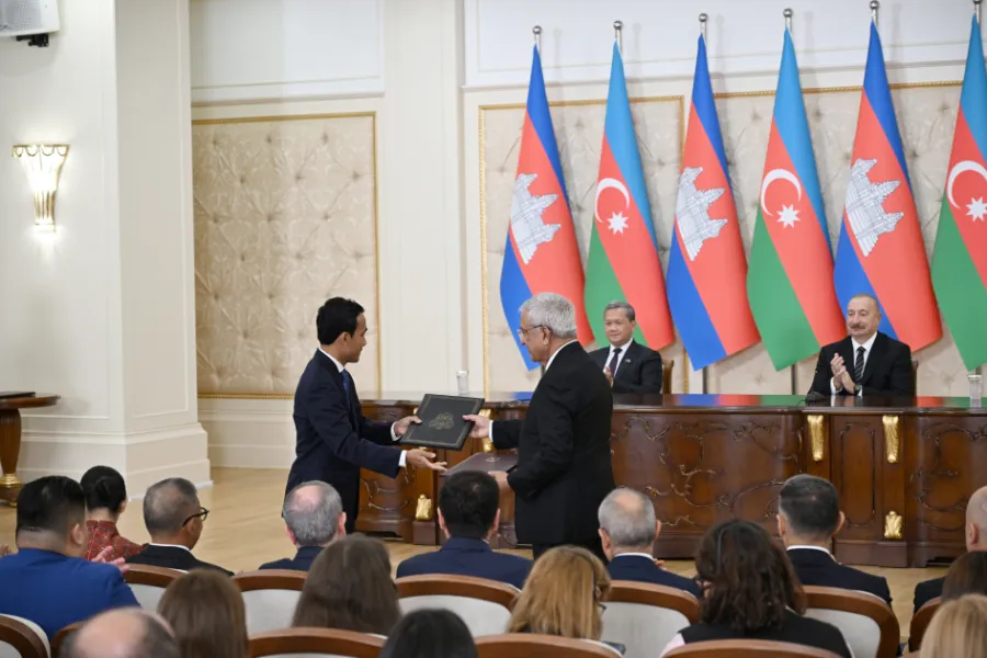 Azərbaycan-Kamboca sənədləri mübadilə olundu - FOTOLAR — 5