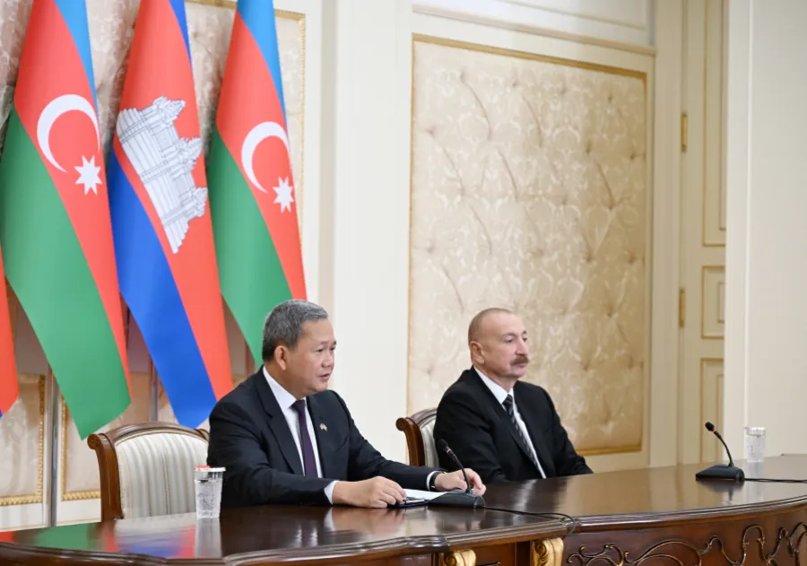 İlham Əliyev və Kambocanın Baş naziri mətbuata bəyanatlarla çıxış ediblər — 3